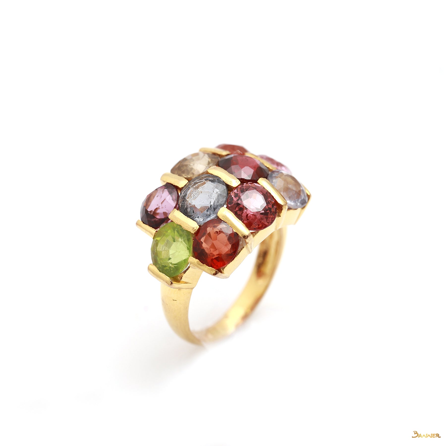 Multi-Colored Spinel Ring