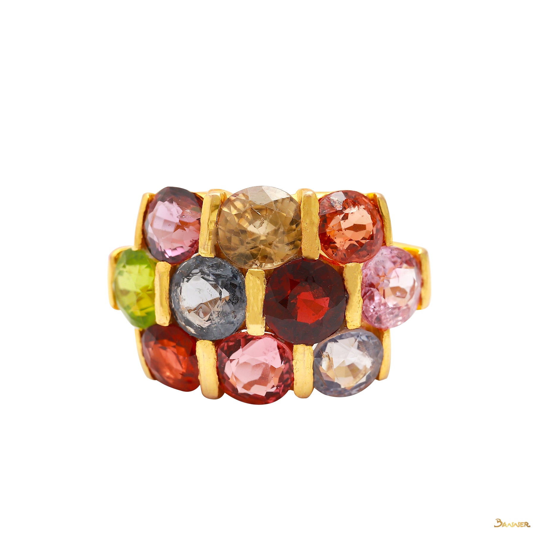 Multi-Colored Spinel Ring