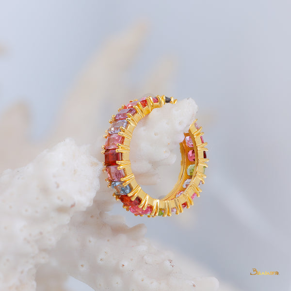Multi-Color Spinel Eternity Ring