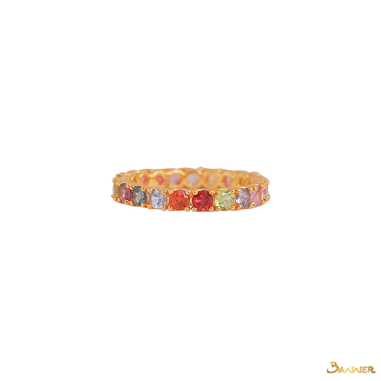 Multi-Colored Spinel Eternity Ring