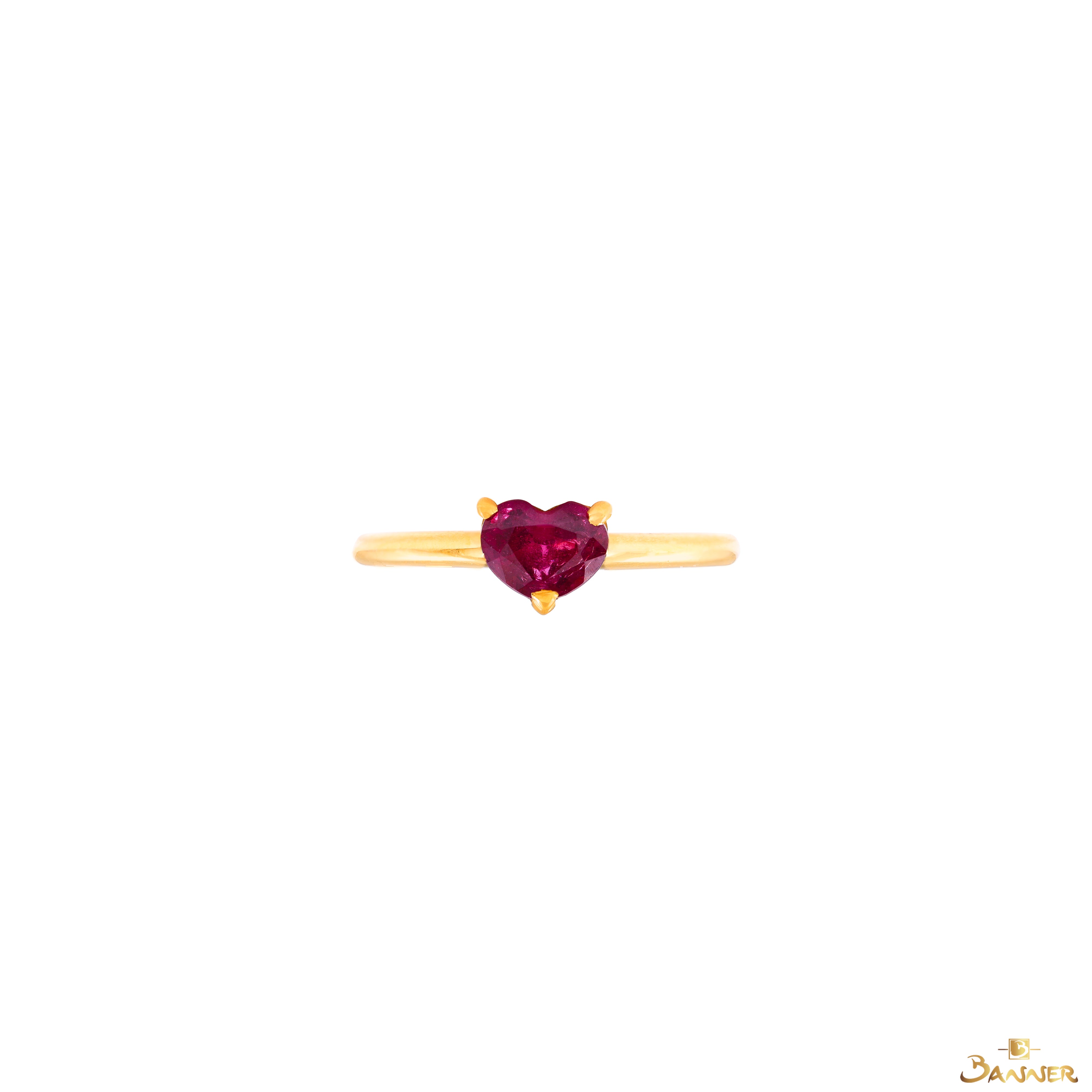 Spinel Heart Ring