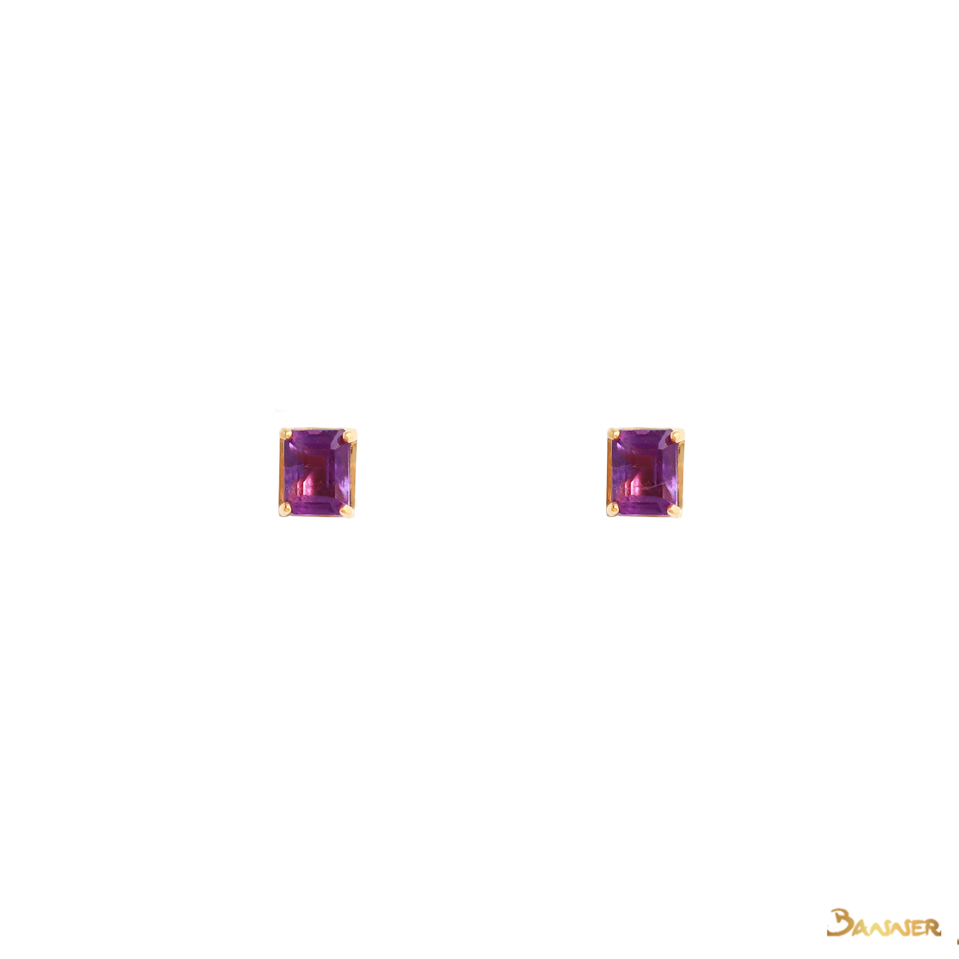 Amethyst Stud Earrings