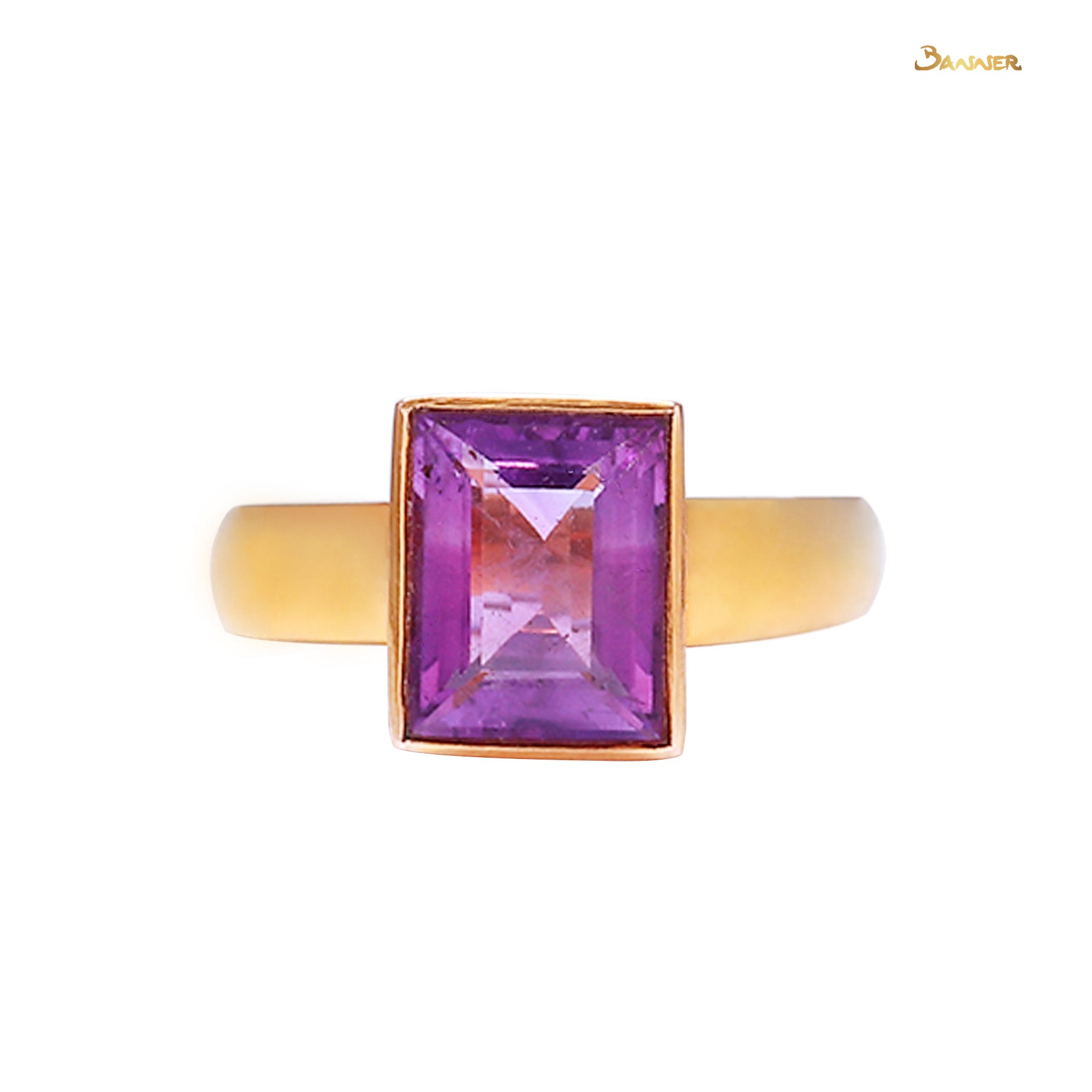 Emerald-cut Amethyst Ring