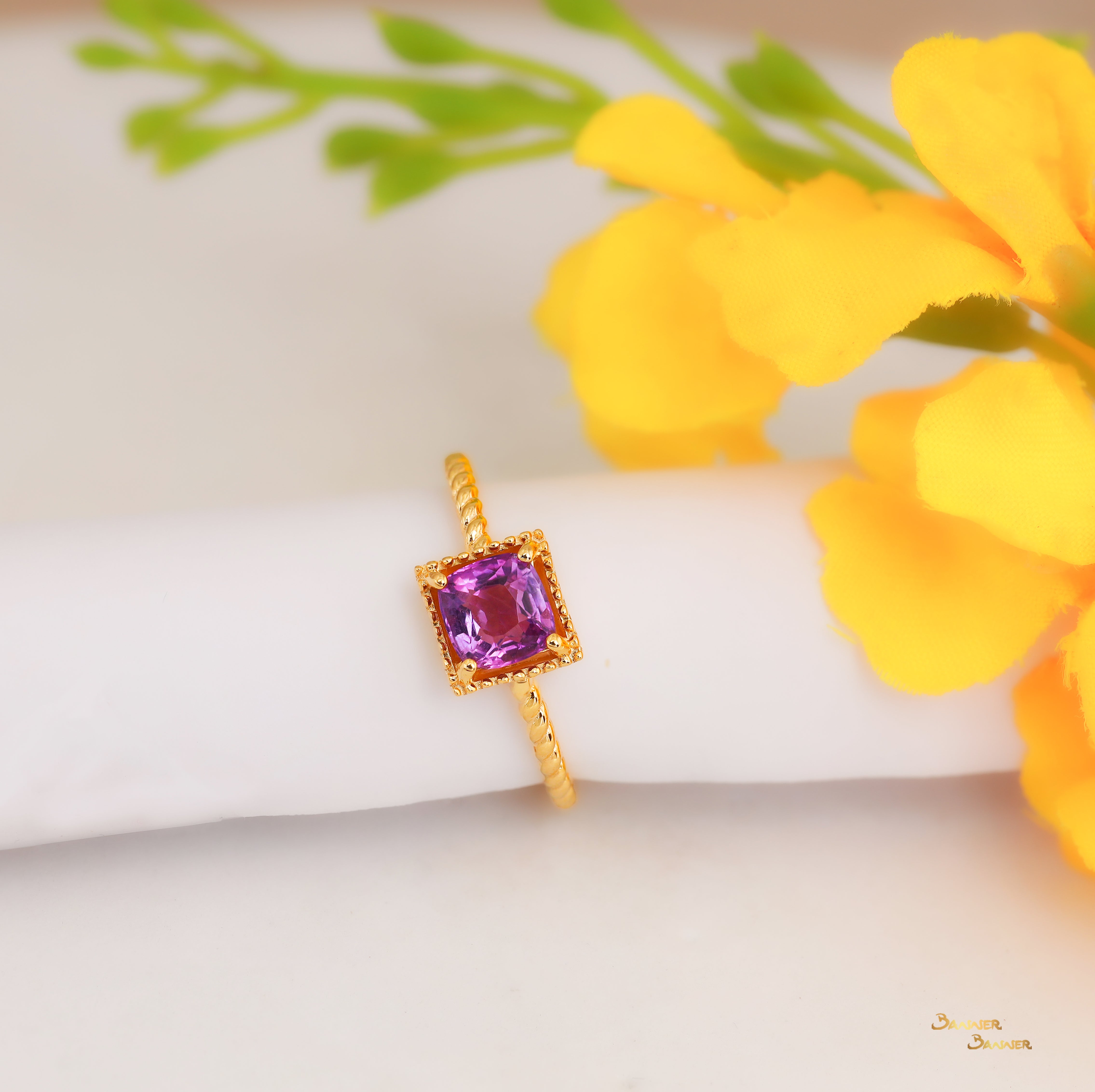 Amethyst Square Ring