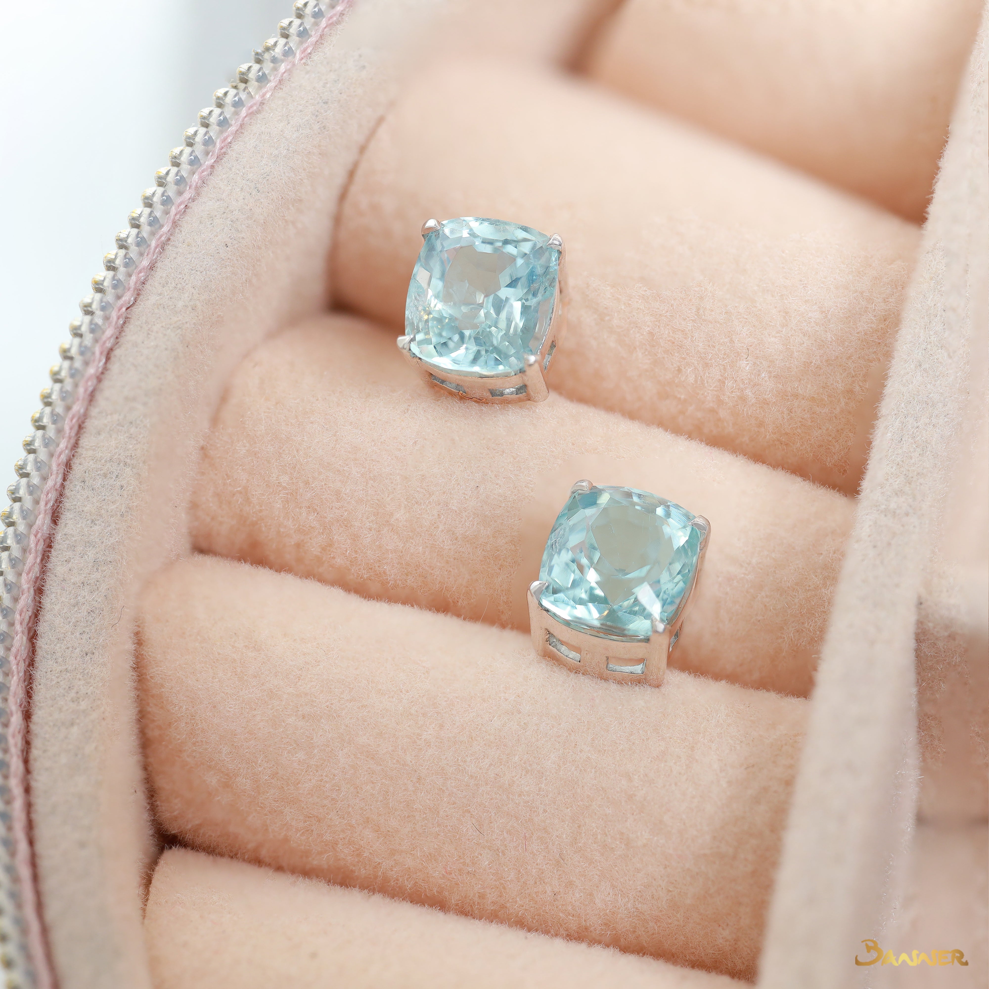 Aquamarine Stud Earrings