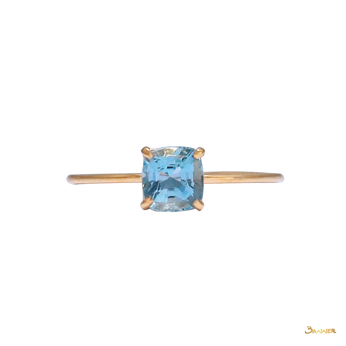 Aquamarine Solitaire Ring