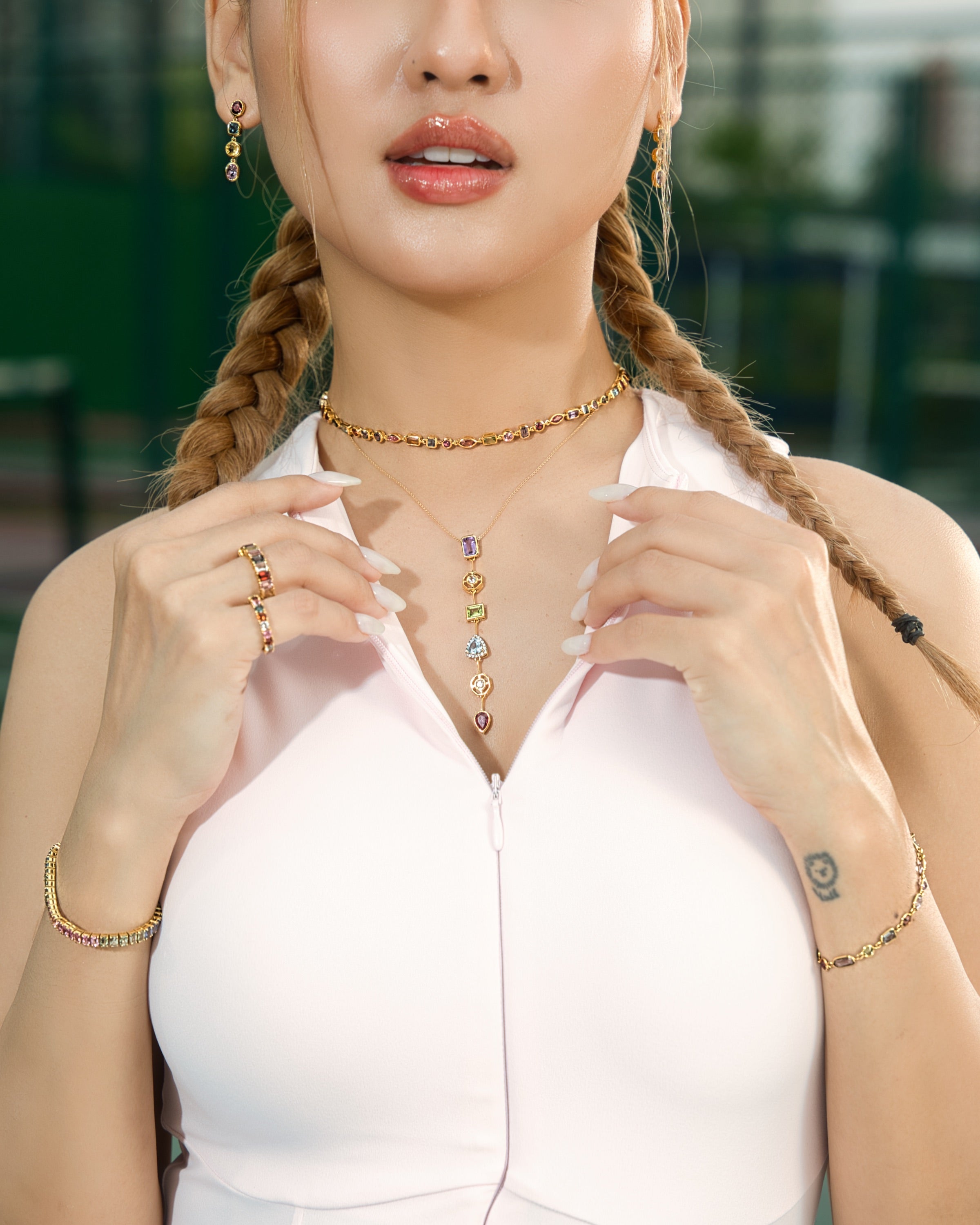 Multi-Colored Spinel Necklace