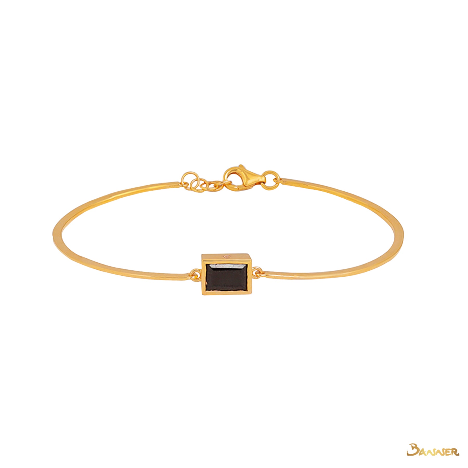 Black Jade Solitaire Bracelet