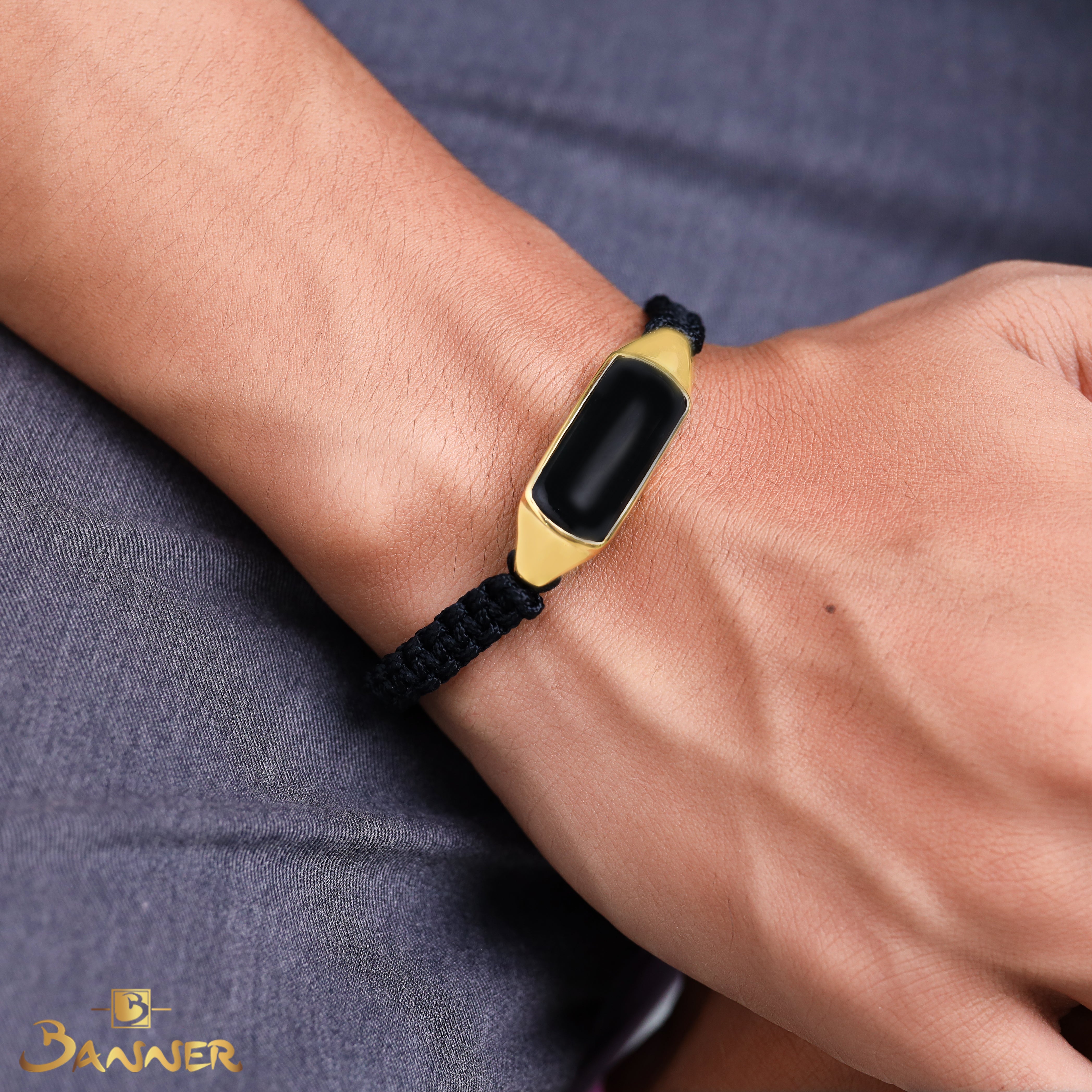 Black Jade Rectangle Bracelet