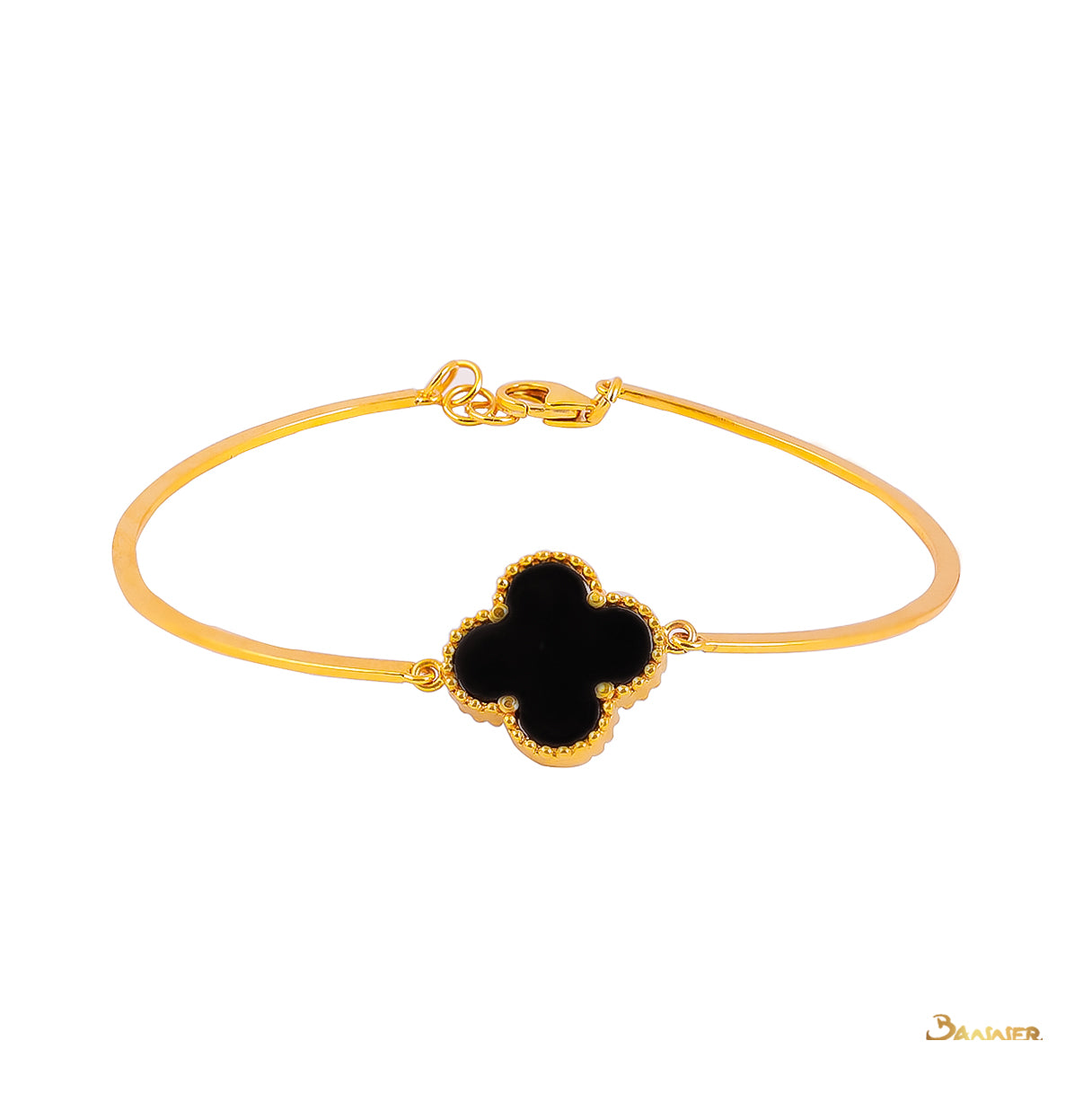 Black Jade Clover Bracelet