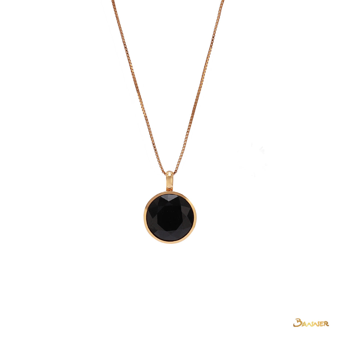 Black Jade Solitaire Pendant