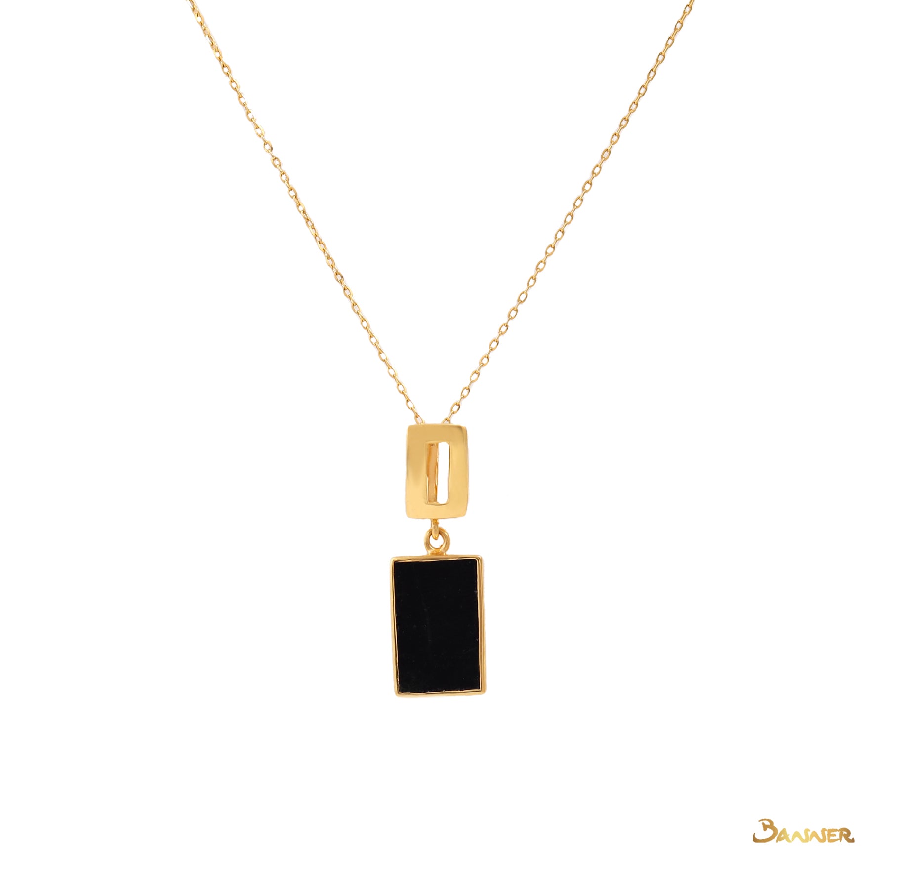 Black Jade Rectangle Shape Pendant