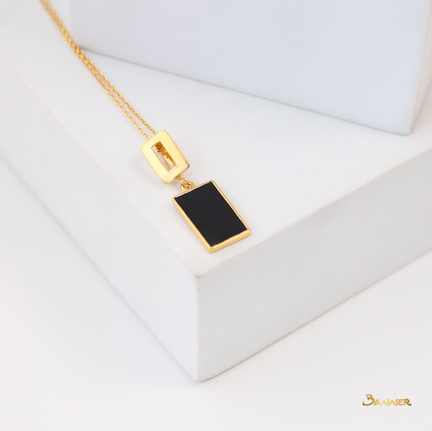 Black Jade Rectangle Shape Pendant