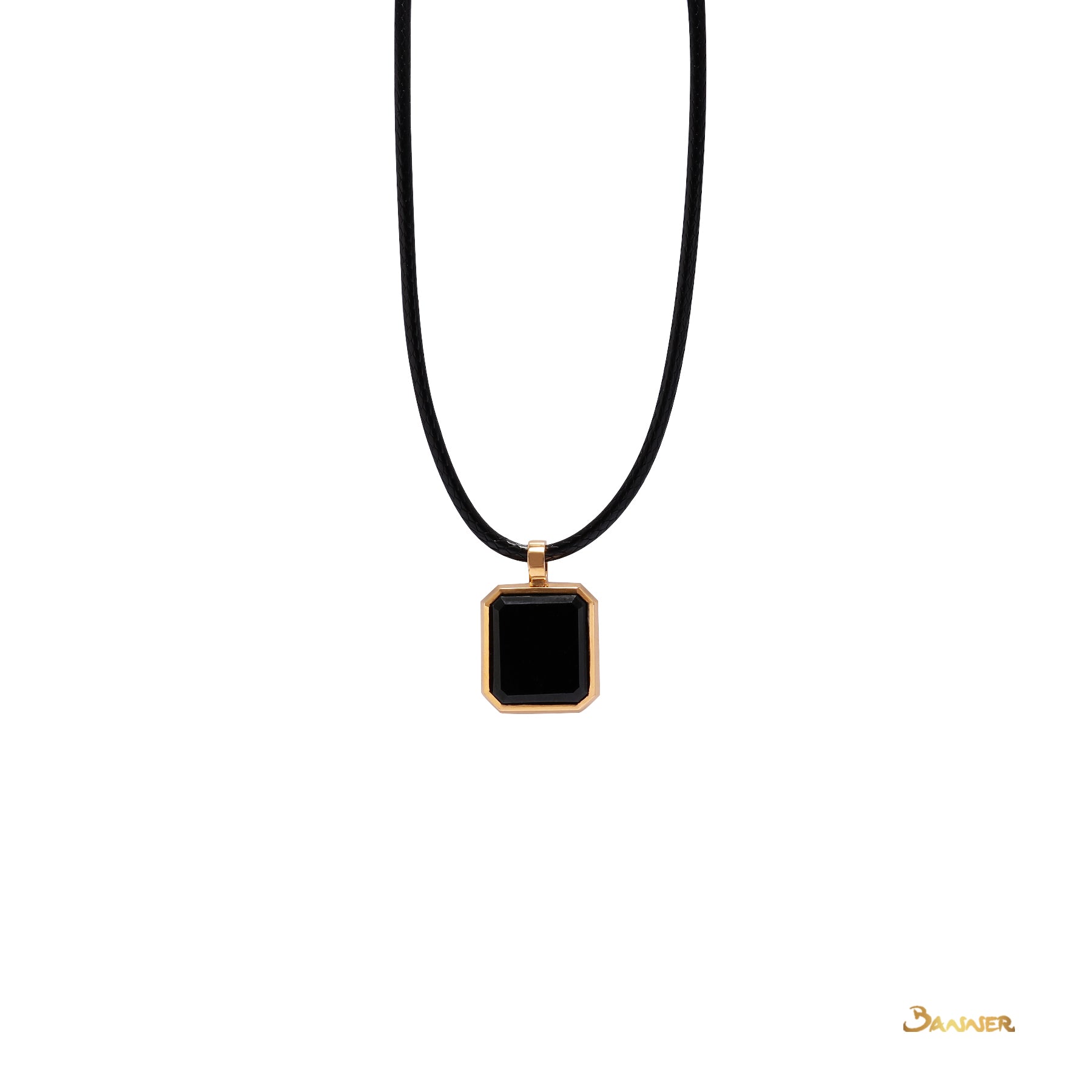 Black Jade Rectangular Pendant