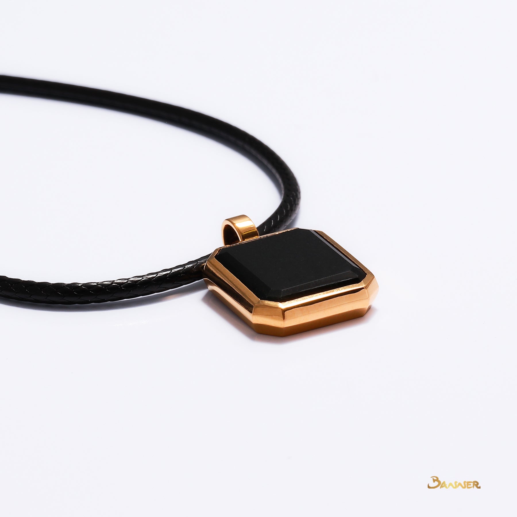 Black Jade Rectangular Pendant