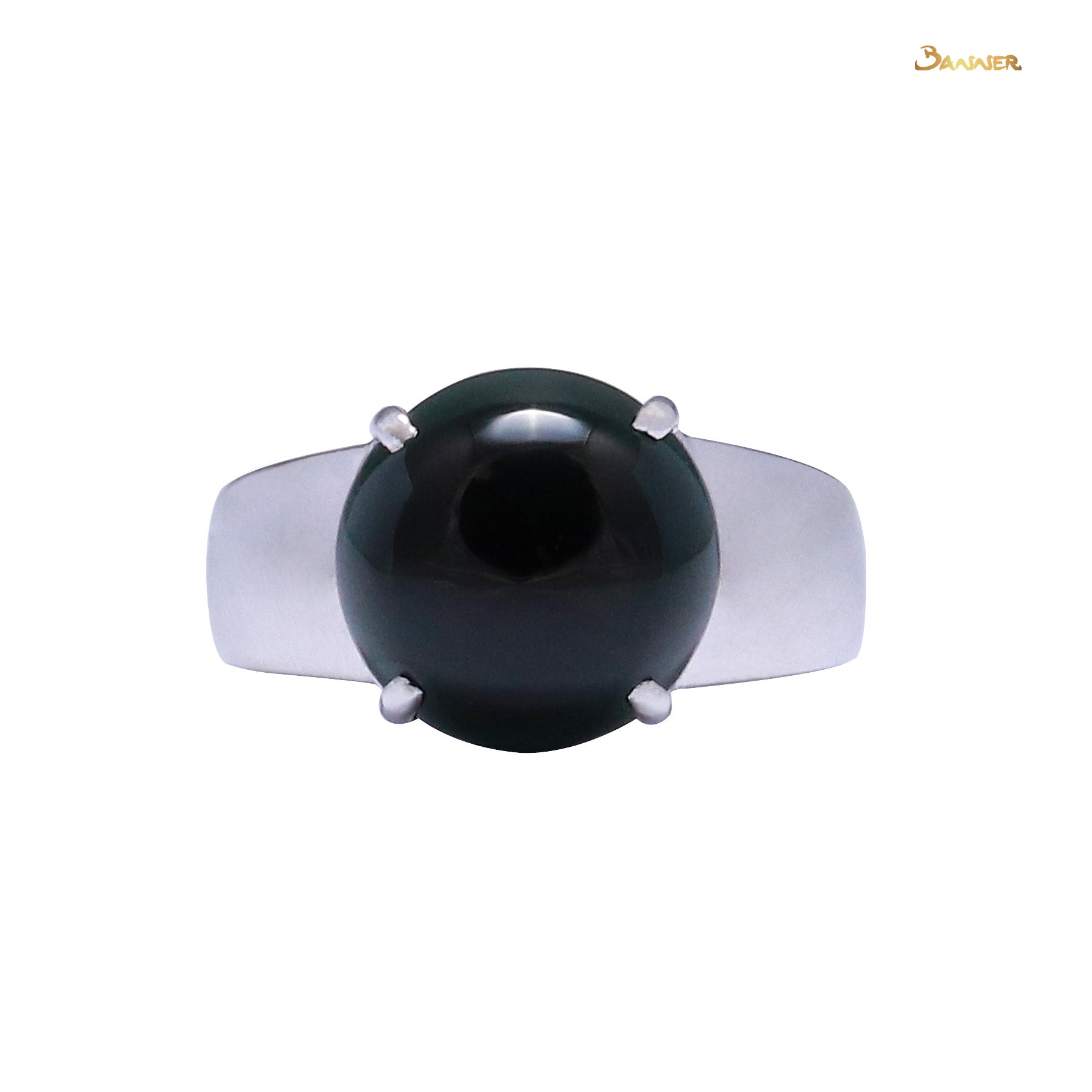 Black Jade Solitaire Ring (Female)