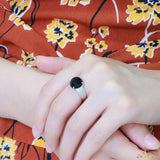 Black Jade Solitaire Ring (Female)