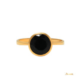 Round-cut Black Jade Ring