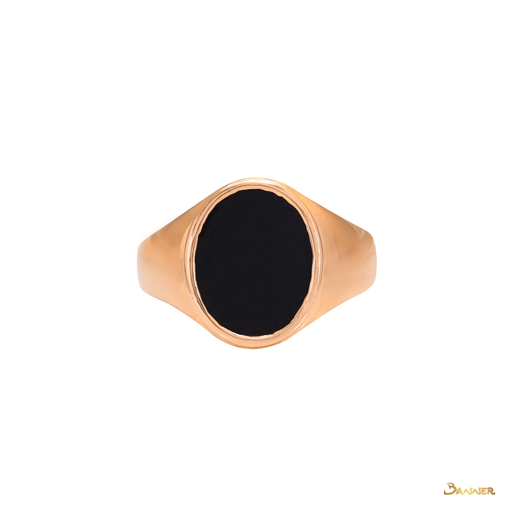 Black Jade Round Male Ring