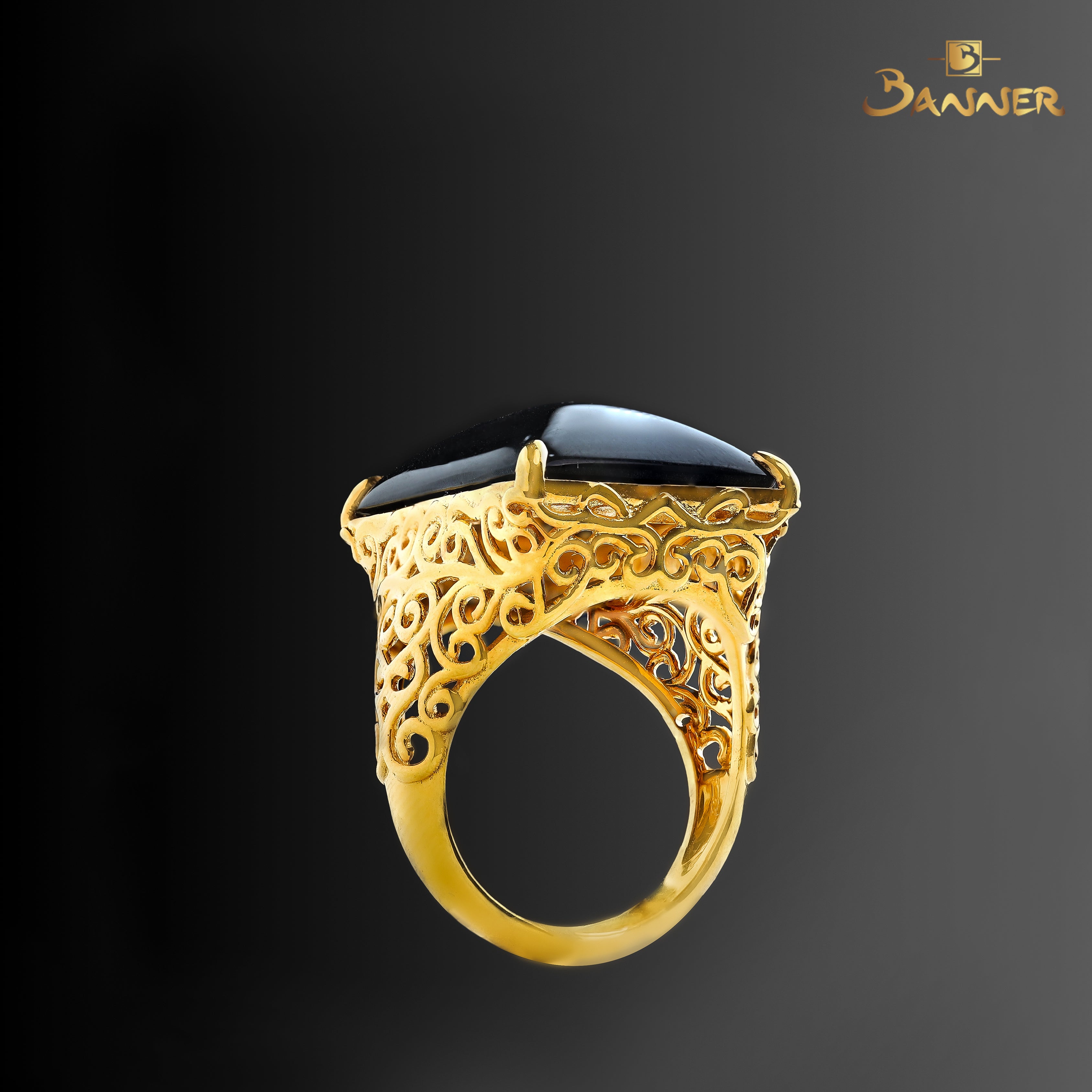 Black Jade Eclipse Ring