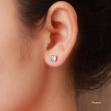 Blue Topaz and Diamond  Dream Catcher Earrings