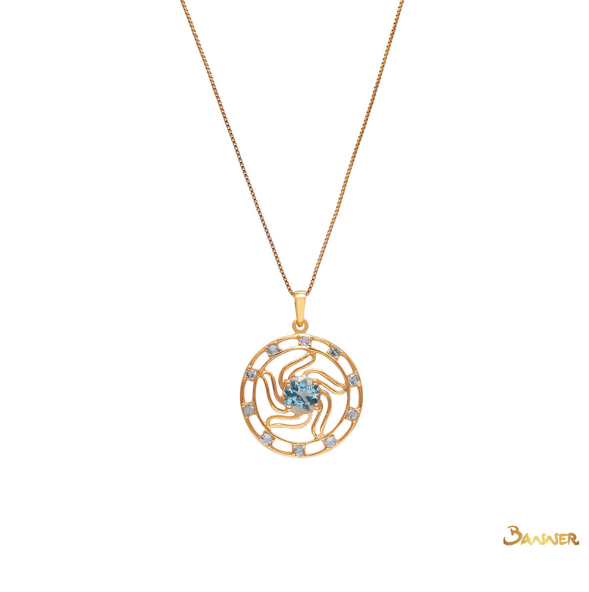 Blue Topaz Sat-Kyar Pendant