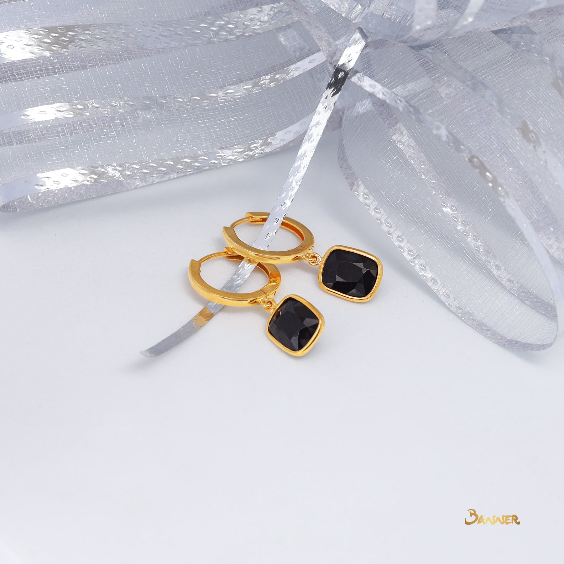 Black Tourmaline Dangle Earrings