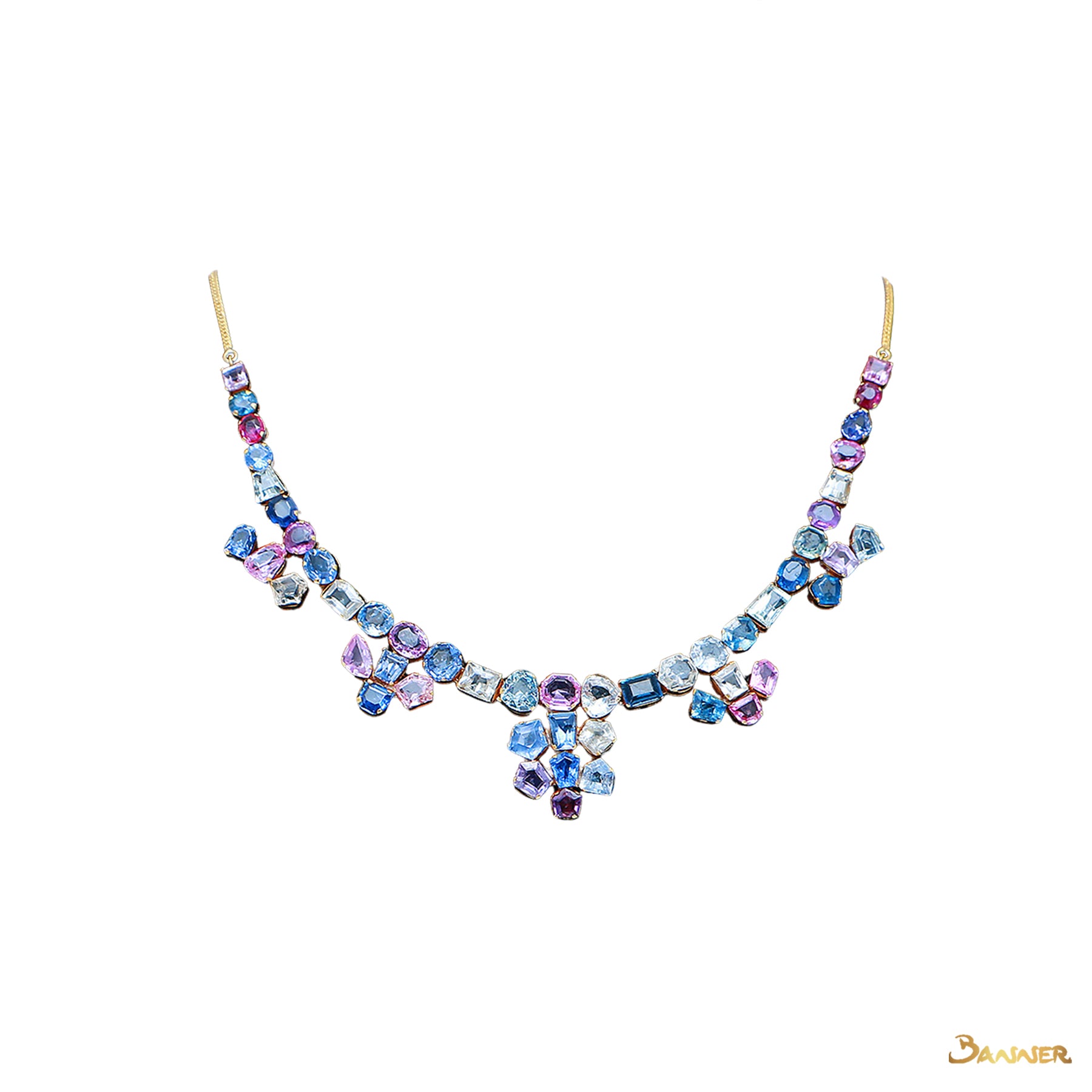 Multi-color Sapphire Necklace