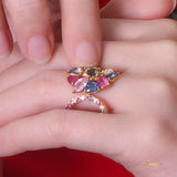 Multi-Color Sapphire Ring