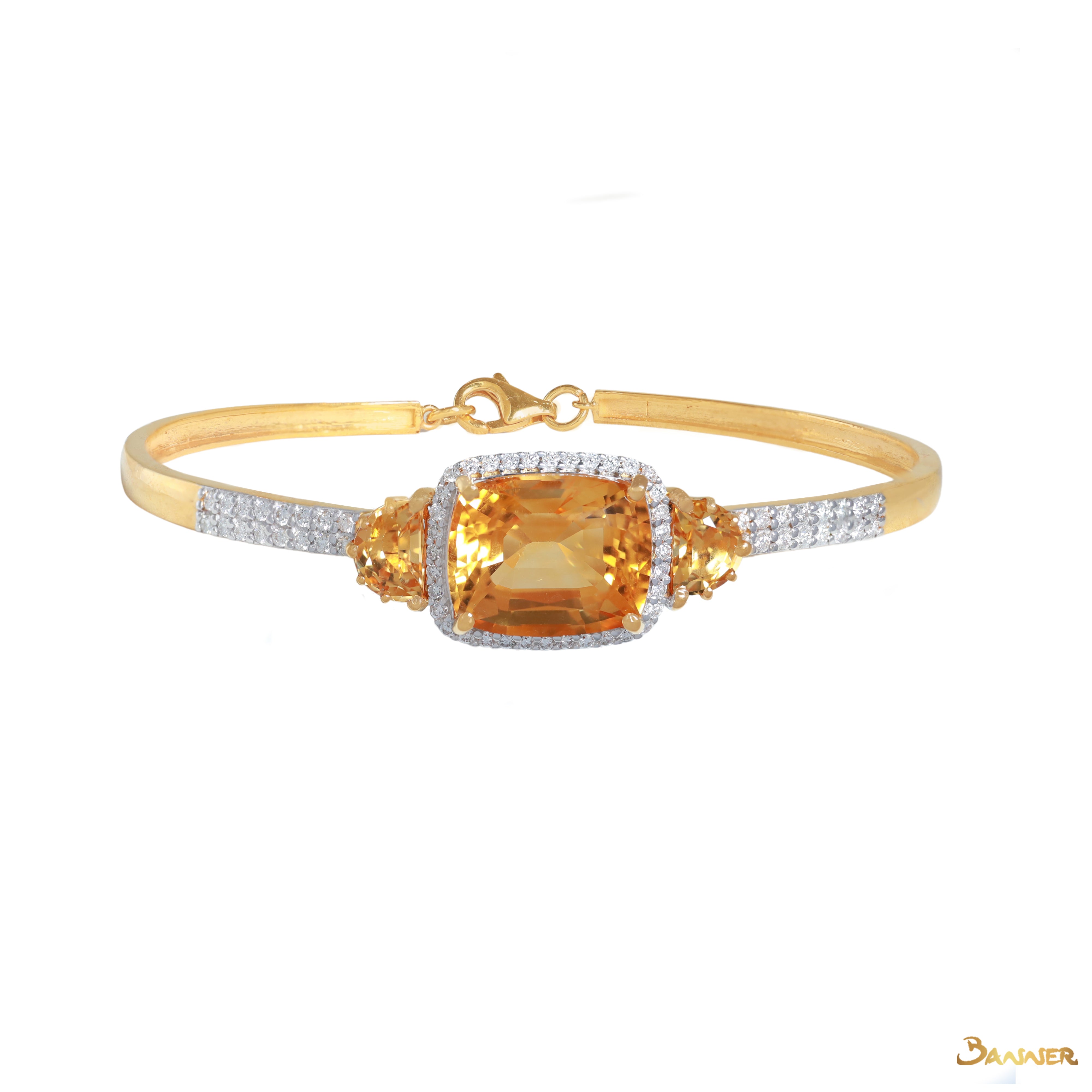 Citrine and Diamond Bracelet