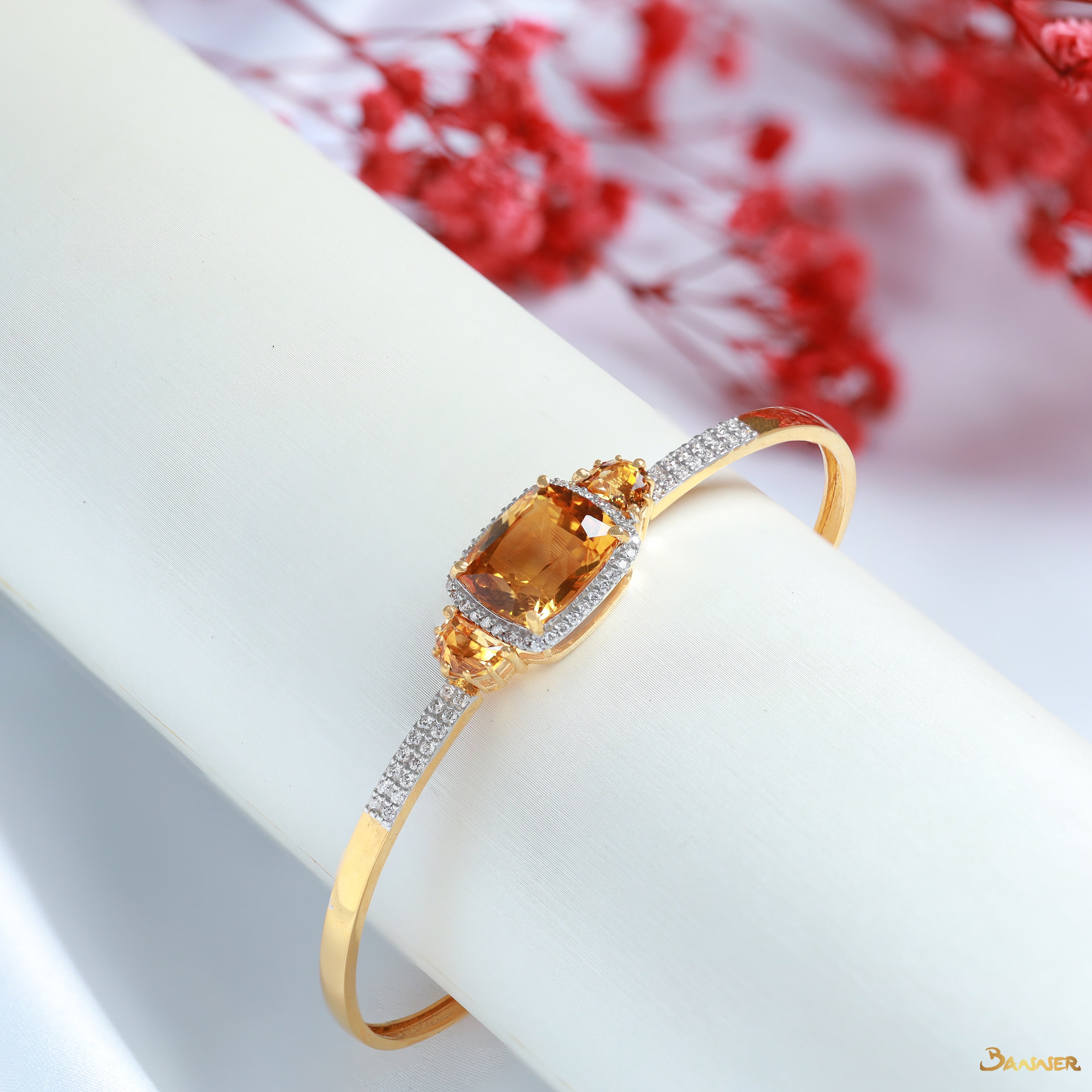 Citrine and Diamond Bracelet