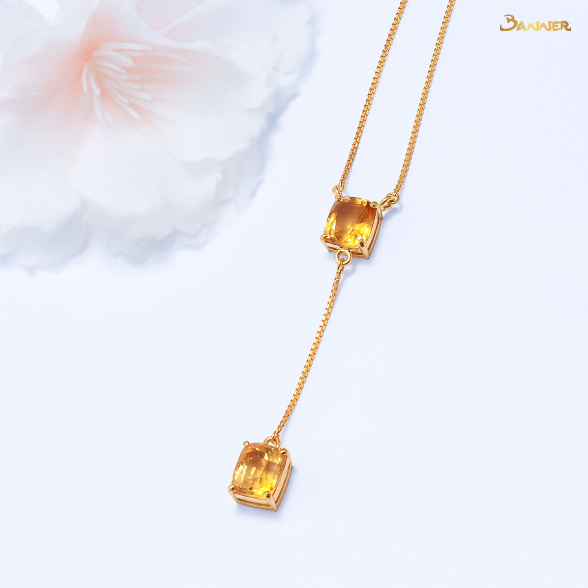 Citrine 2-step Necklace