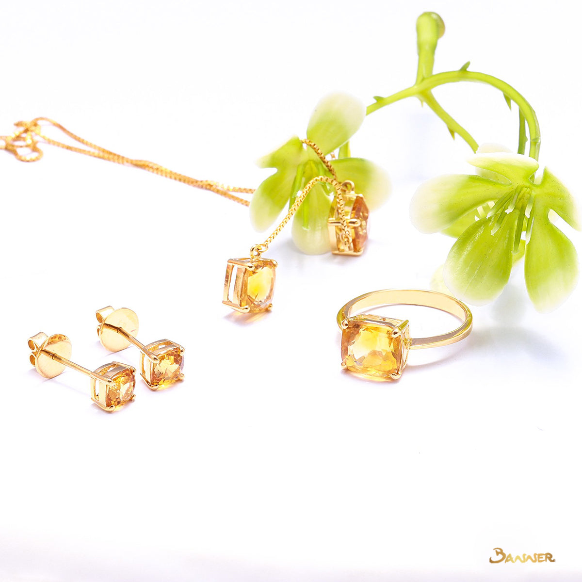 Citrine 2-step Necklace