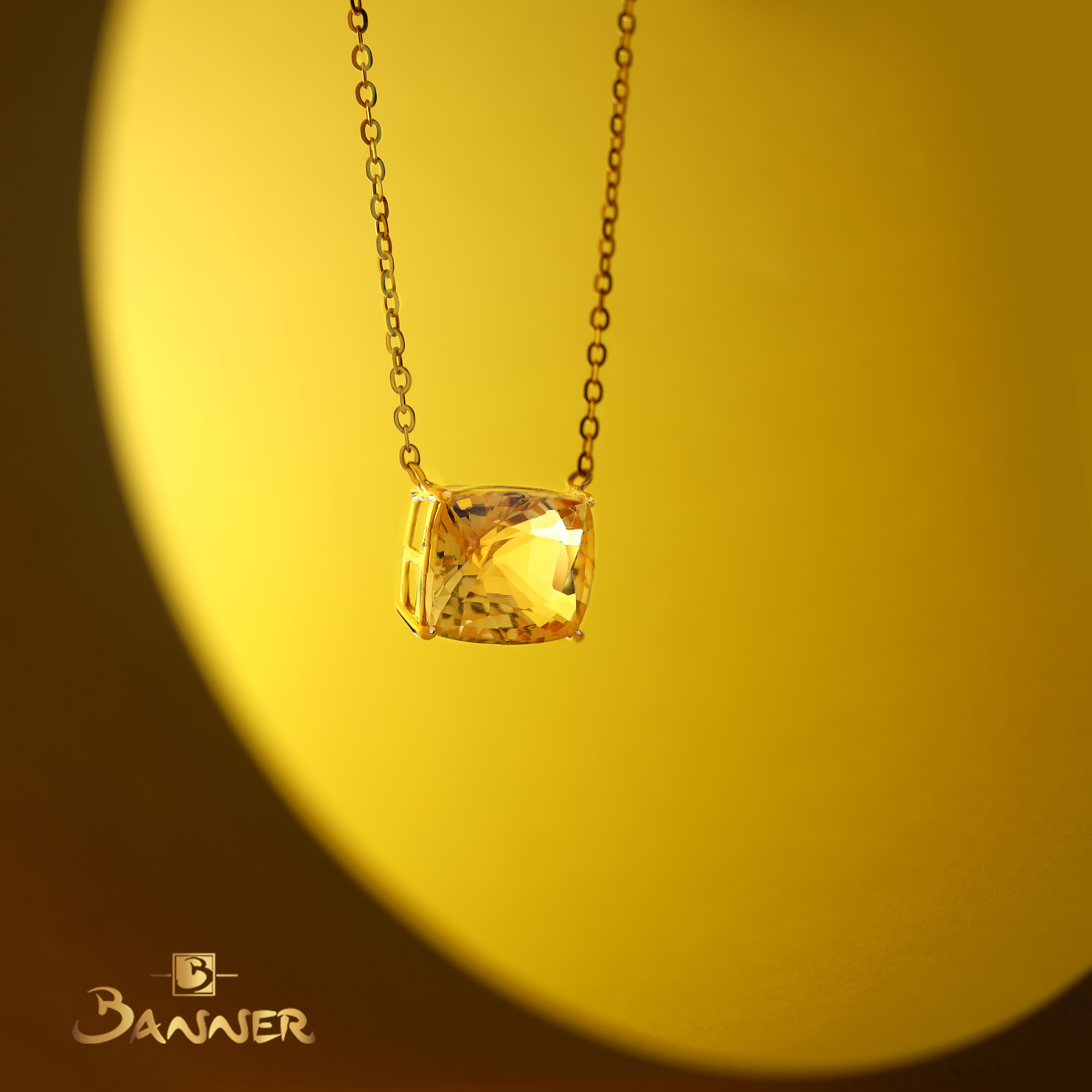 Citrine Solitaire Necklace