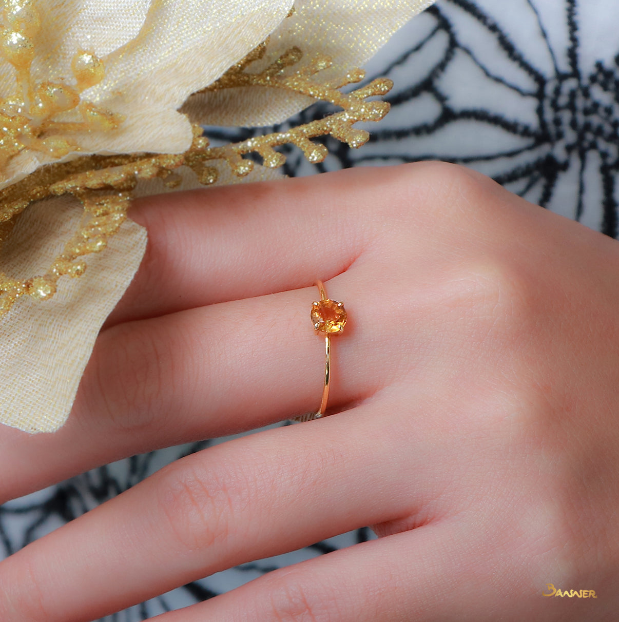 Citrine Solitaire Ring