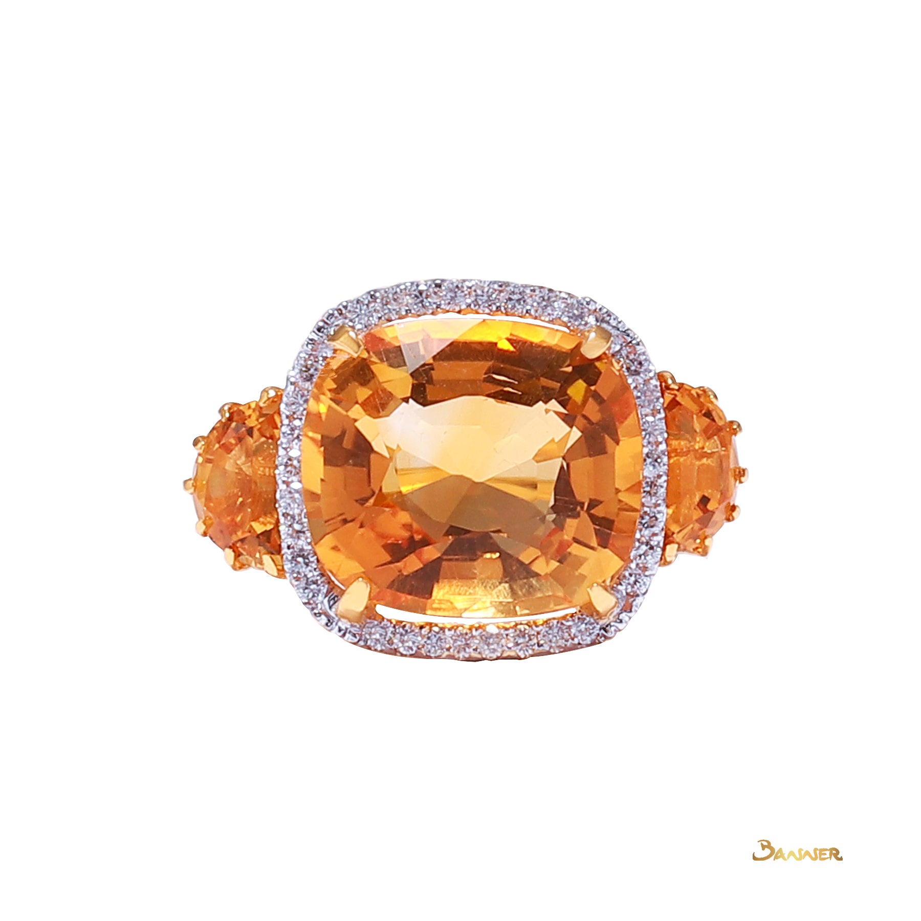 Citrine and Diamond Ring