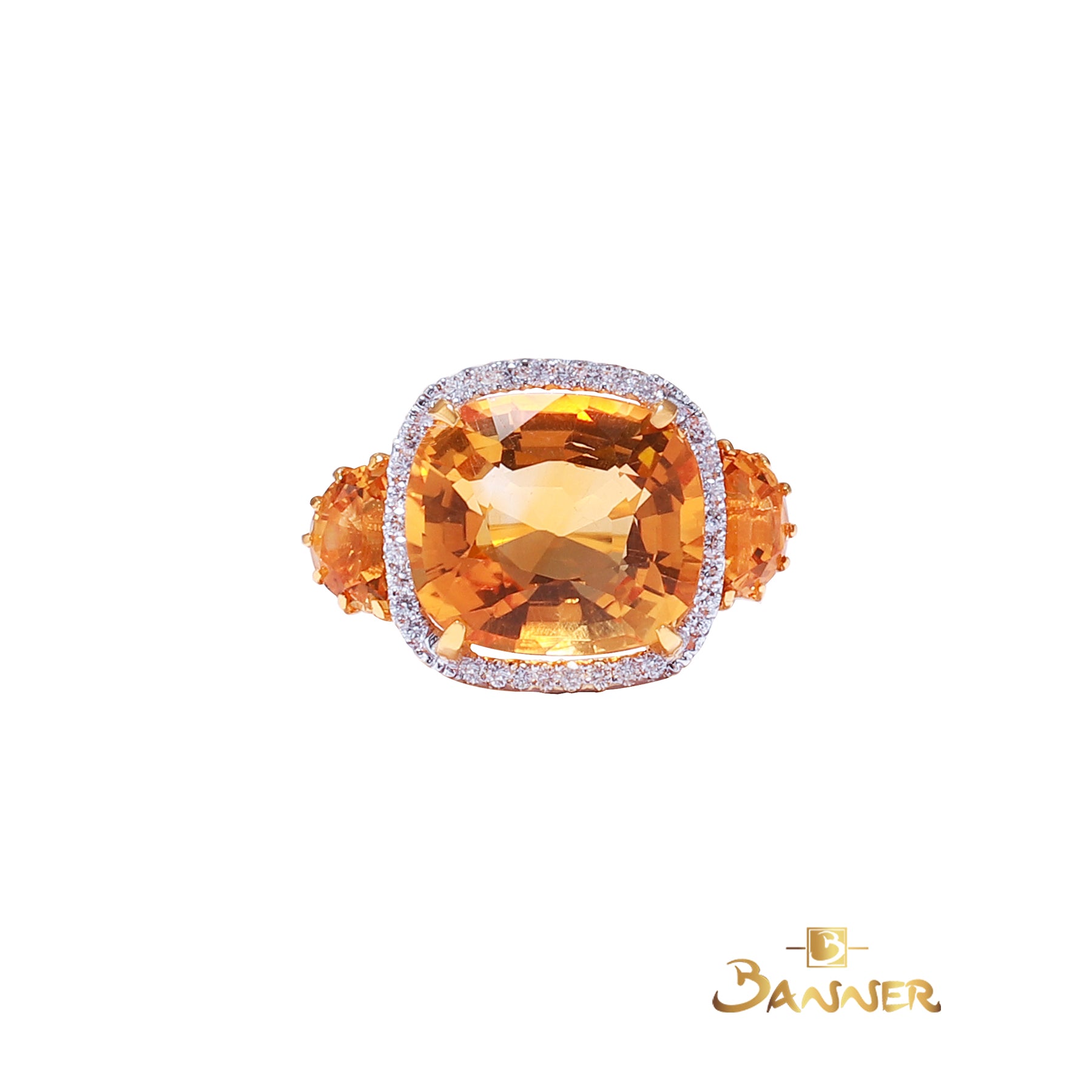 Citrine and Diamond Ring