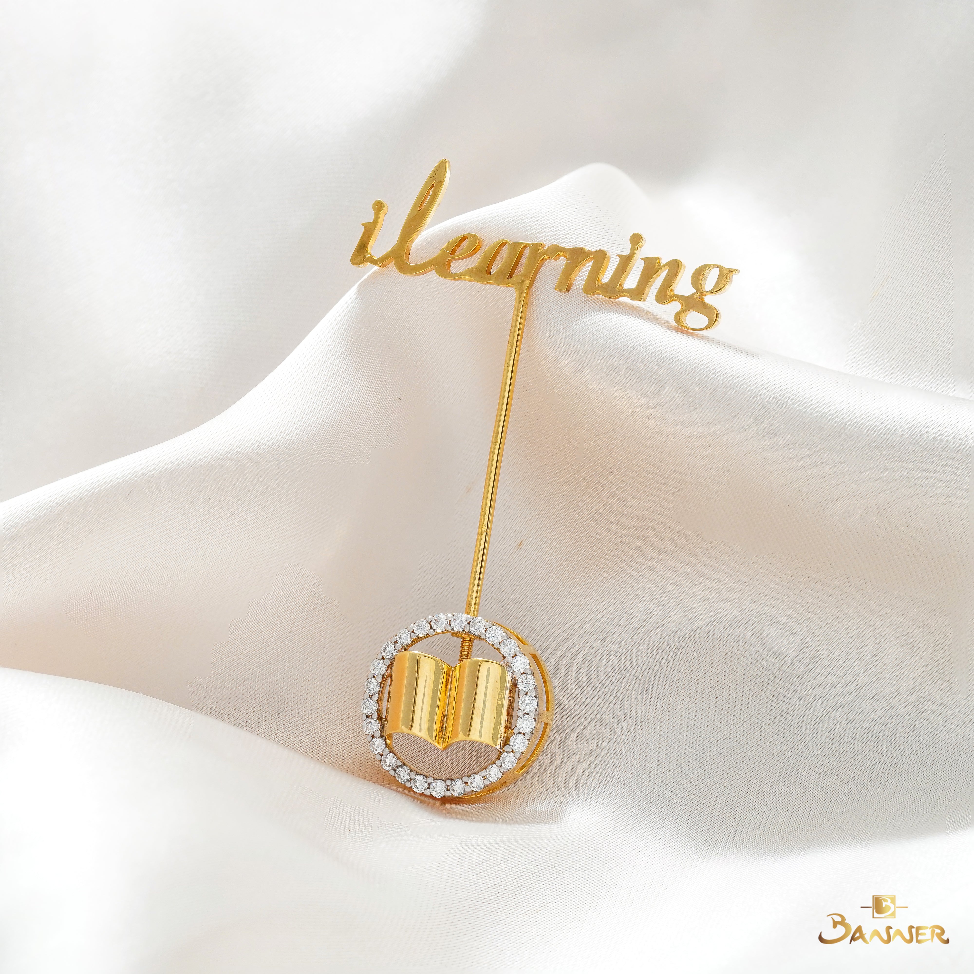 Diamond Name Brooch