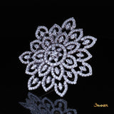 Diamond Floral Pendant/ Brooch (0.09 ct. Middle Diamond, 3.35 ct. t.w.)
