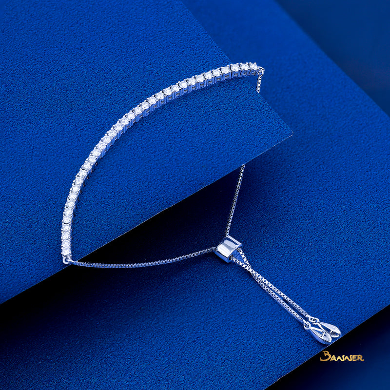 Diamond Tennis Bracelet (Adjustable)(B)