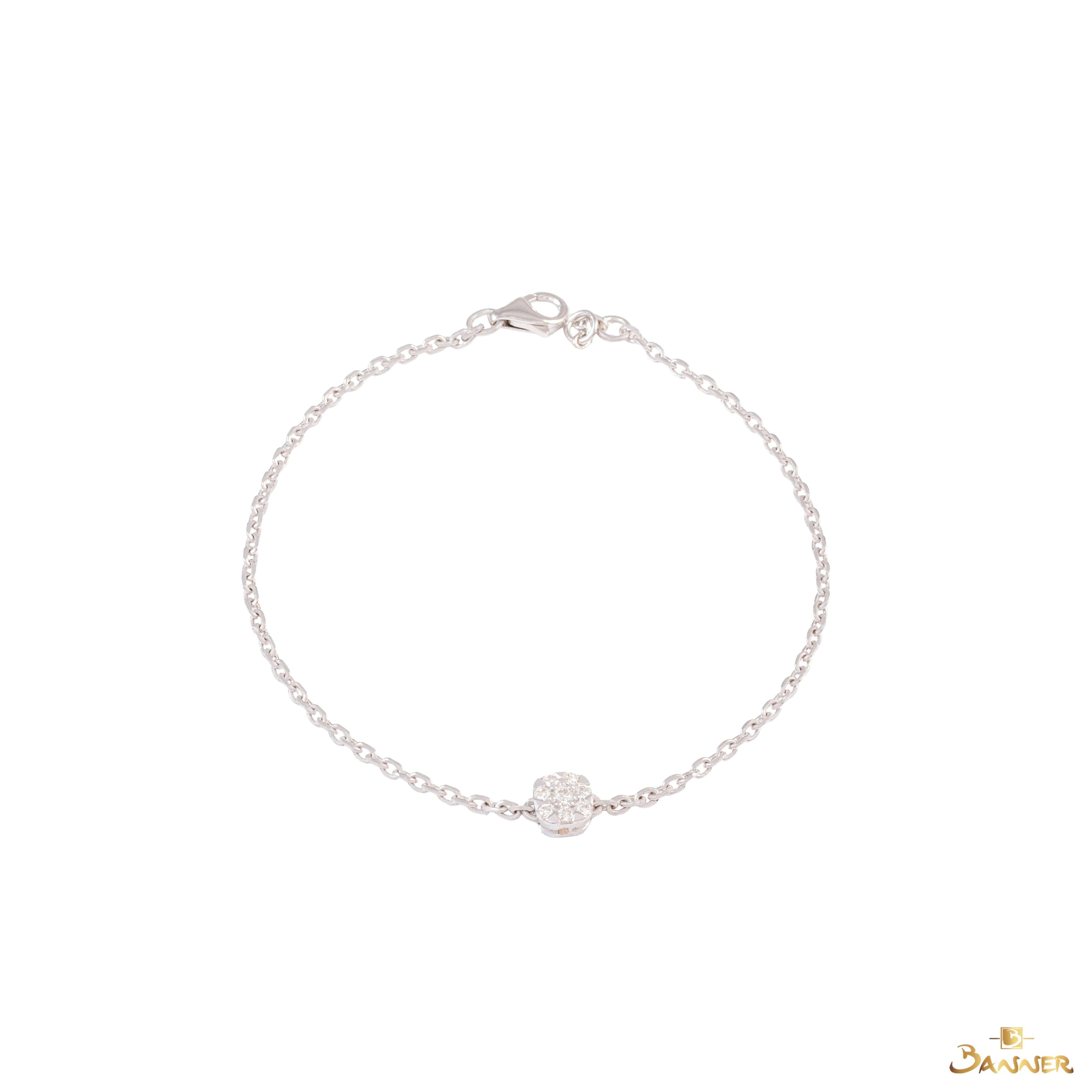 Diamond Invisible-setting solitaire bracelet