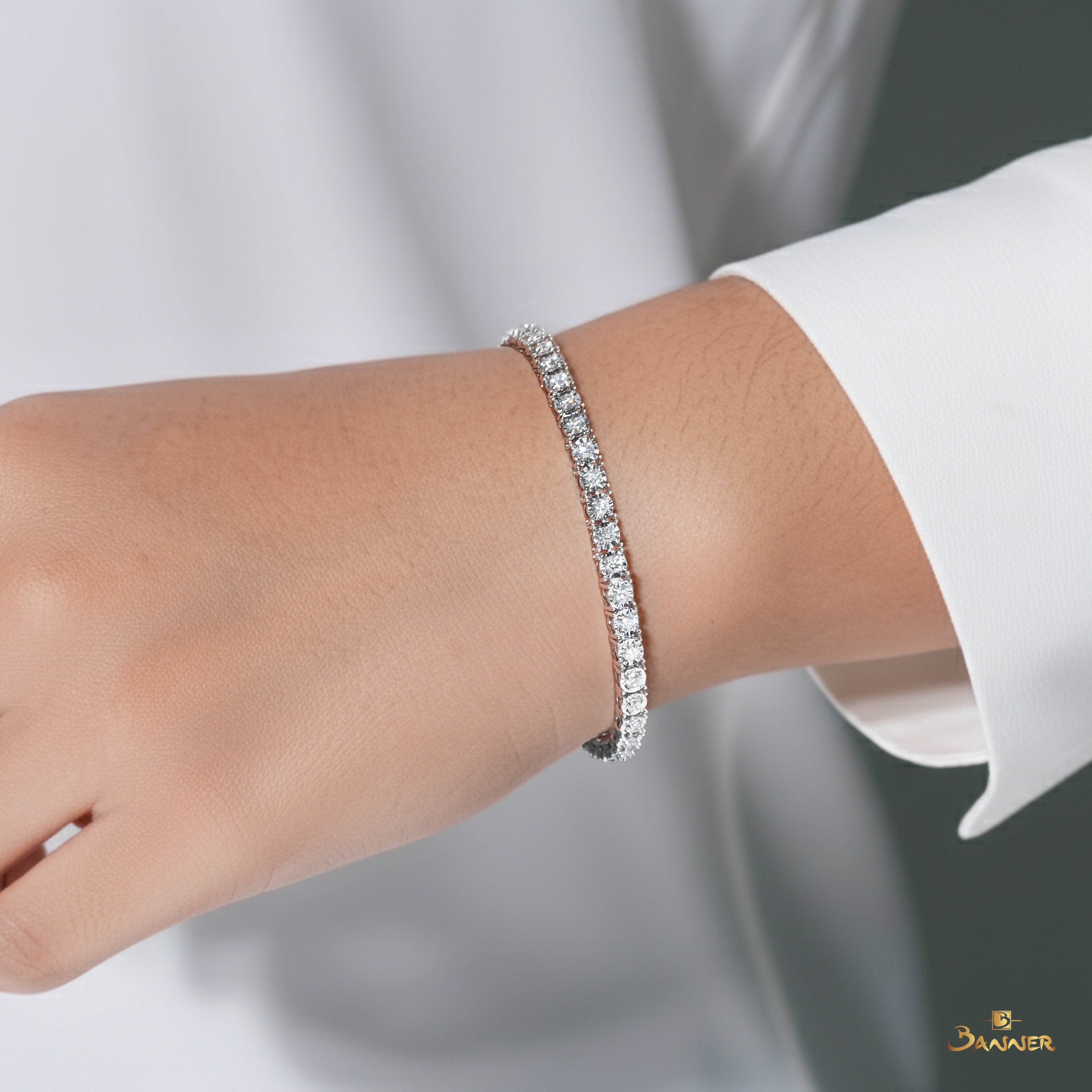 Diamond Circle Tennis Bracelet (B)