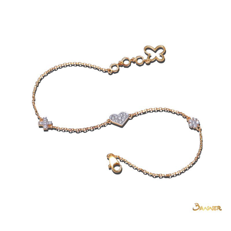 Diamond Hearts Minimal Bracelet (0.21 ct. t.w.)