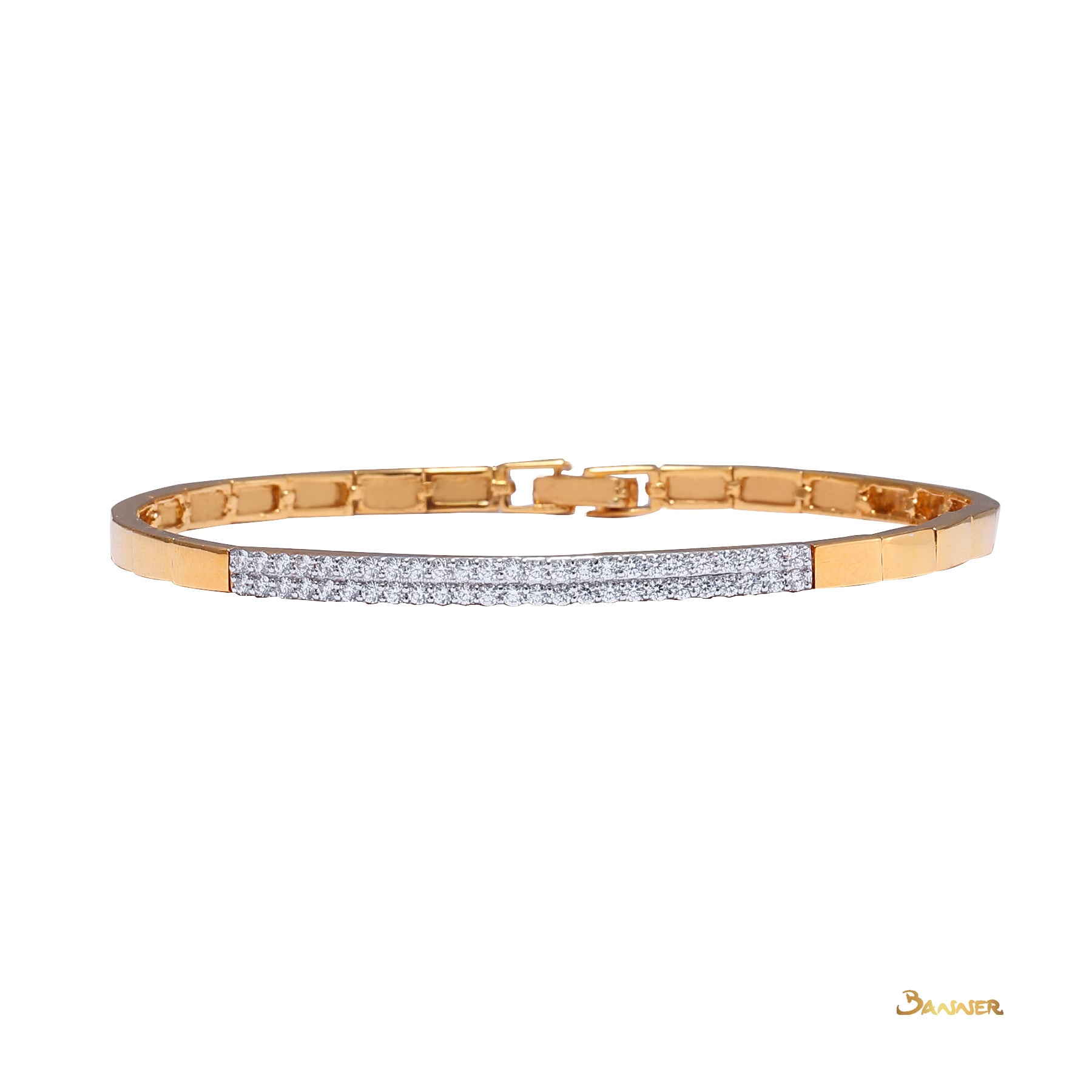 Diamond Tennis 2-Row Bracelet(B)