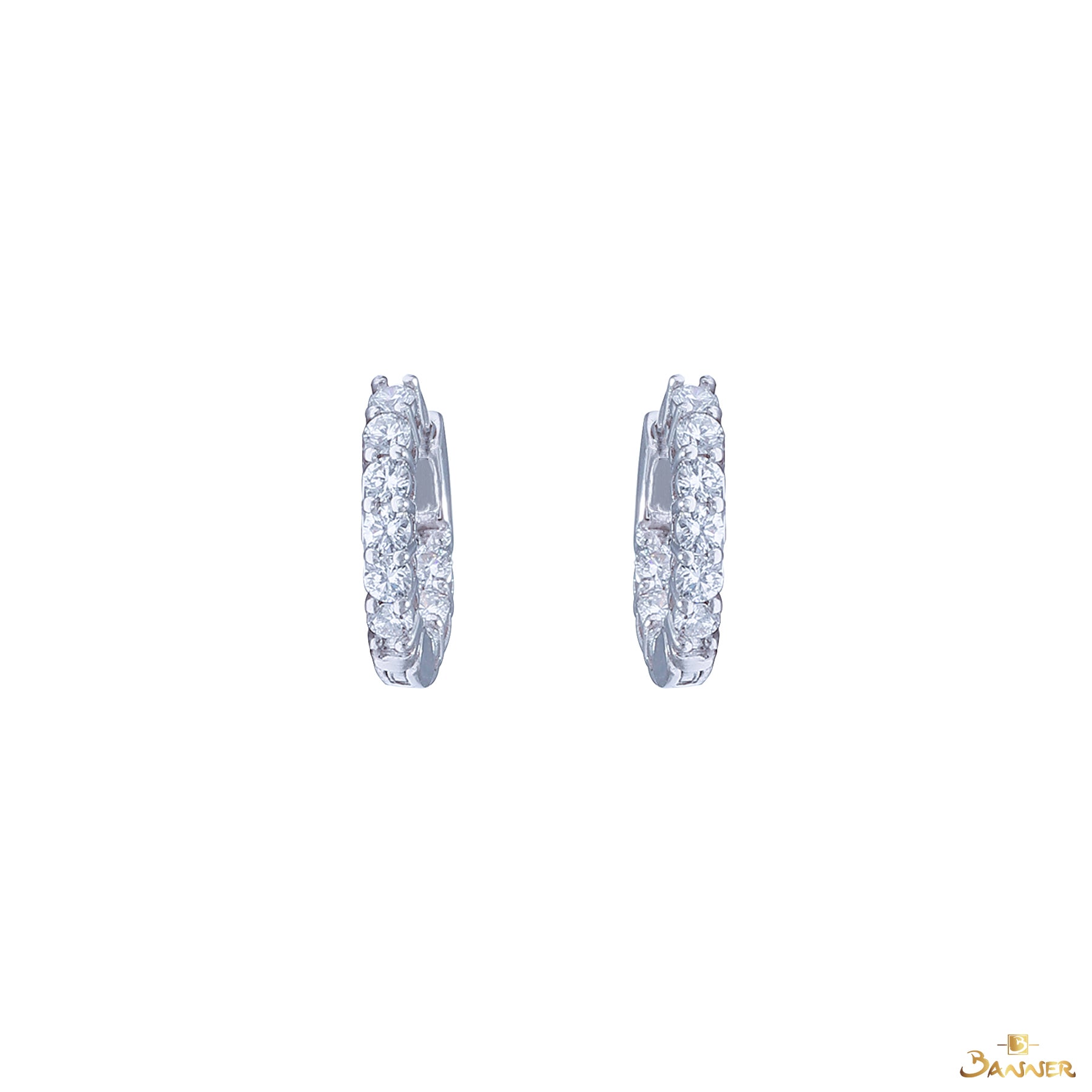 Diamond Huggie Earrings