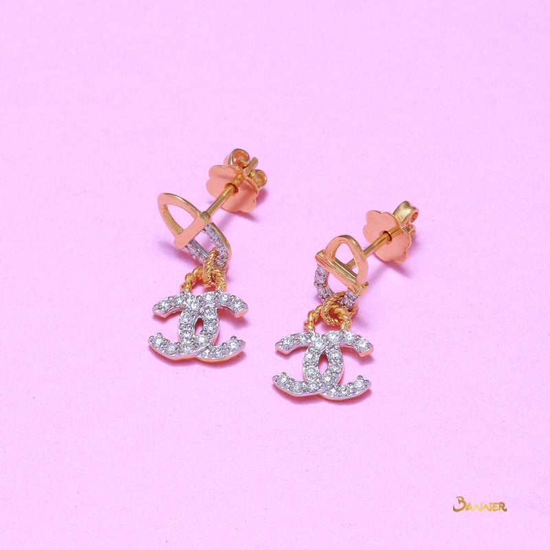 Diamond Channel Earrings