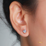 Diamond Stud Earrings ( 0.92 c t ,I color IF , 3 Ex , GIA Certified )