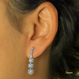 Diamond Invisible Dangle Earrings