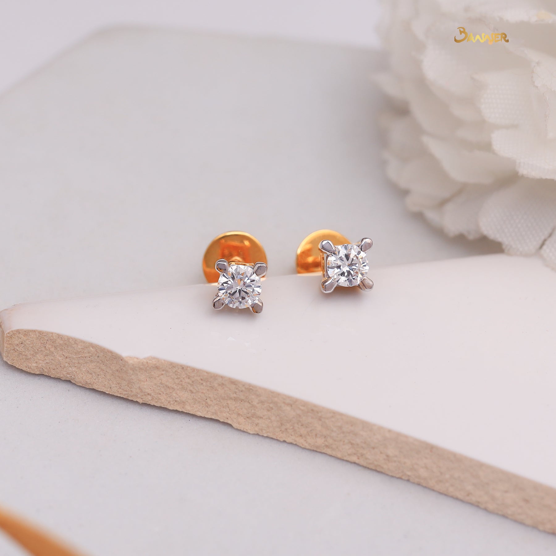 Diamond Stud Earrings ( 0.46 c.t t.w. )