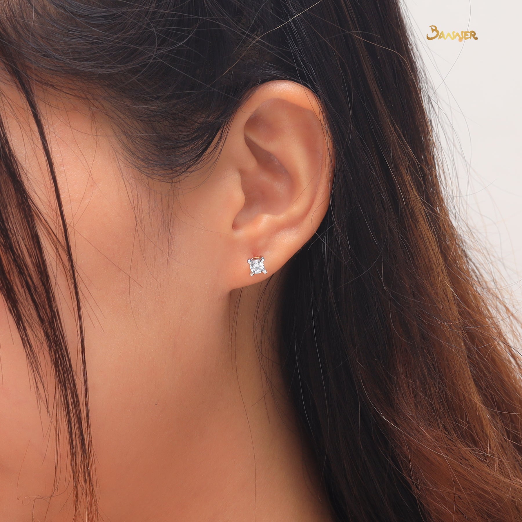 Diamond Stud Earrings ( 0.46 c.t t.w. )